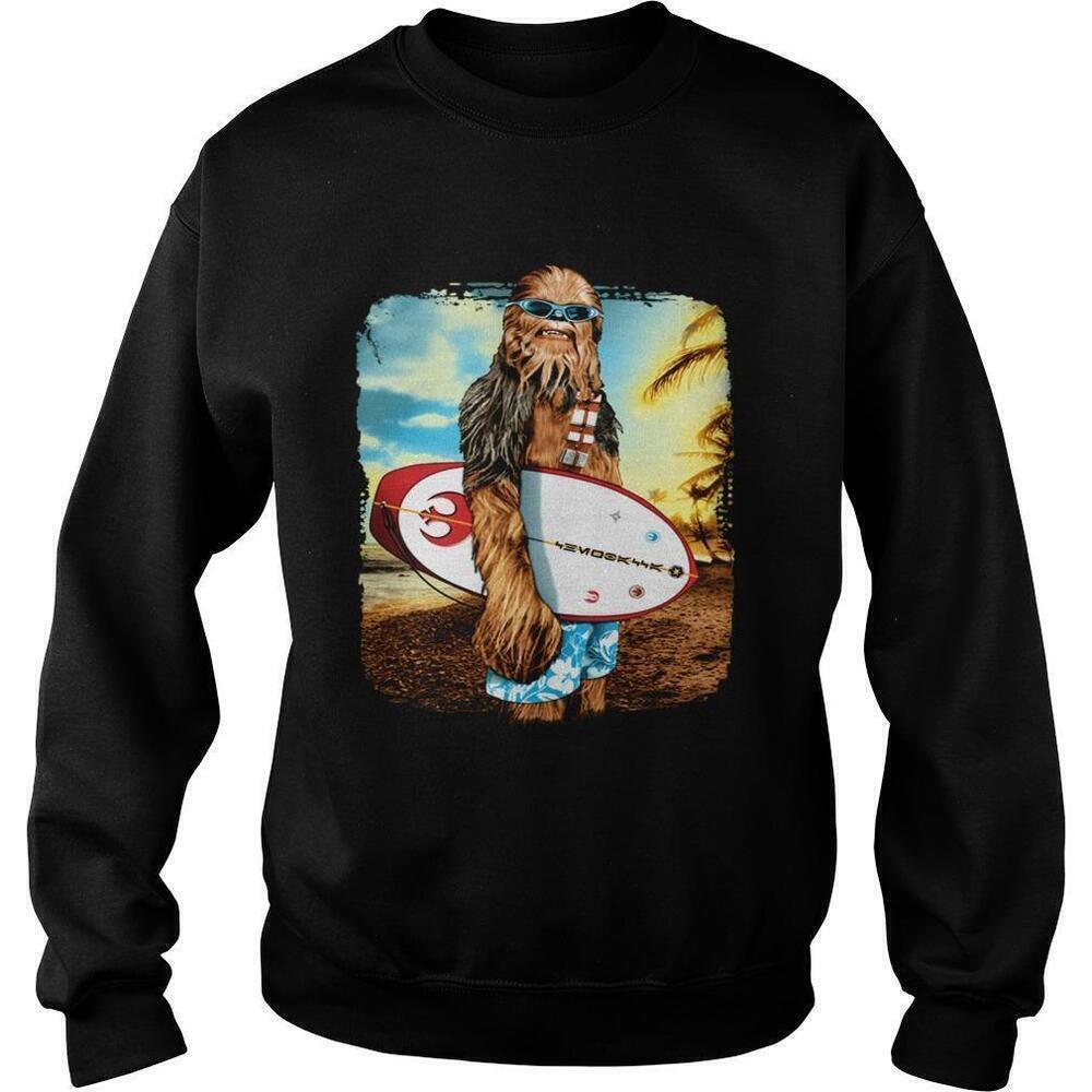 Chewbacca Surf Star Wars Beach Vibes Funny Sci Fi Mashup Sweatshirt